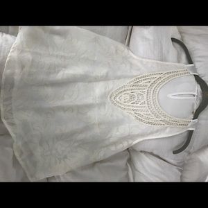 Off white crotchet tank